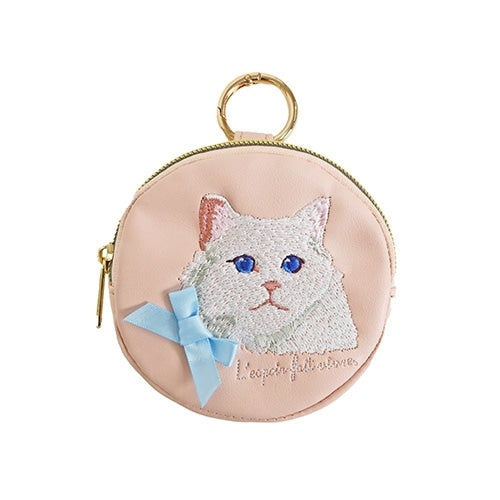 アトリエ・ポピンキャット刺繍丸ポーチ: バッグ | ジェリービーンズ