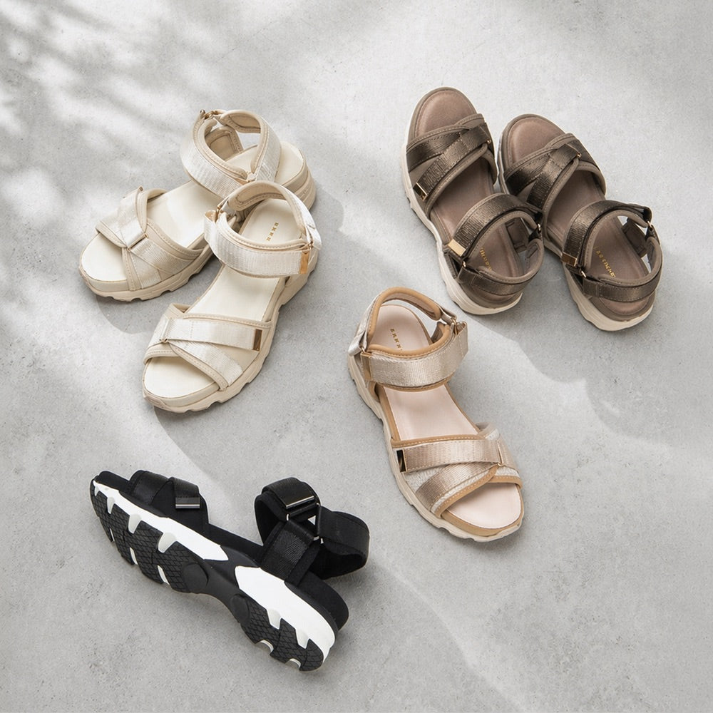 ベルクロクロスベルトスポーツサンダル: サンダル | ジェリービーンズ