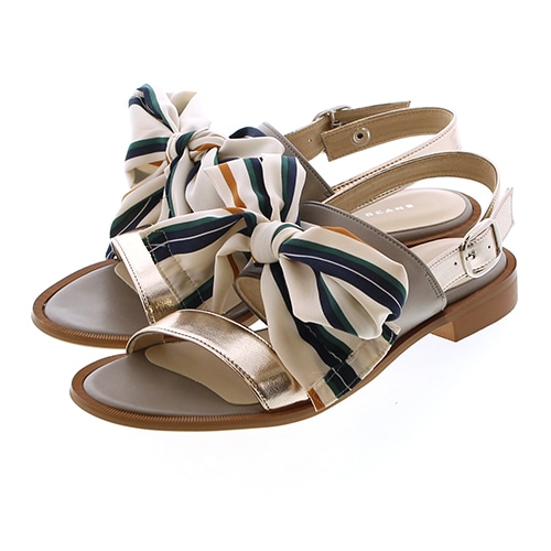 【WEB限定】スカーフリボンサンダル【Made in Japan】120-71022