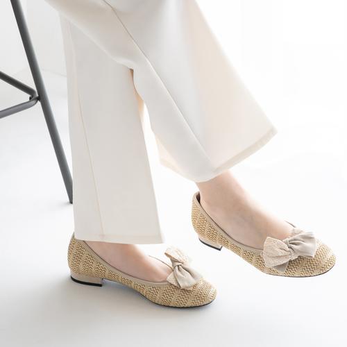 2WAYツイストリボンメッシュパンプス