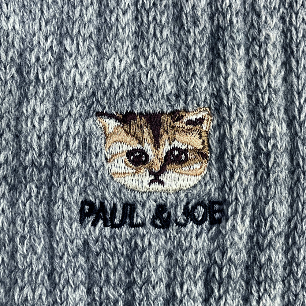 ポール＆ジョー　レッグウォーマー　リブヌネット刺繍