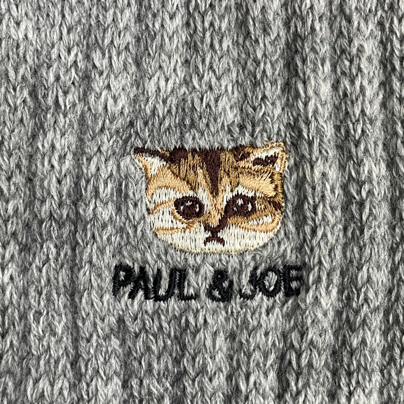 ポール＆ジョー　レッグウォーマー　リブヌネット刺繍