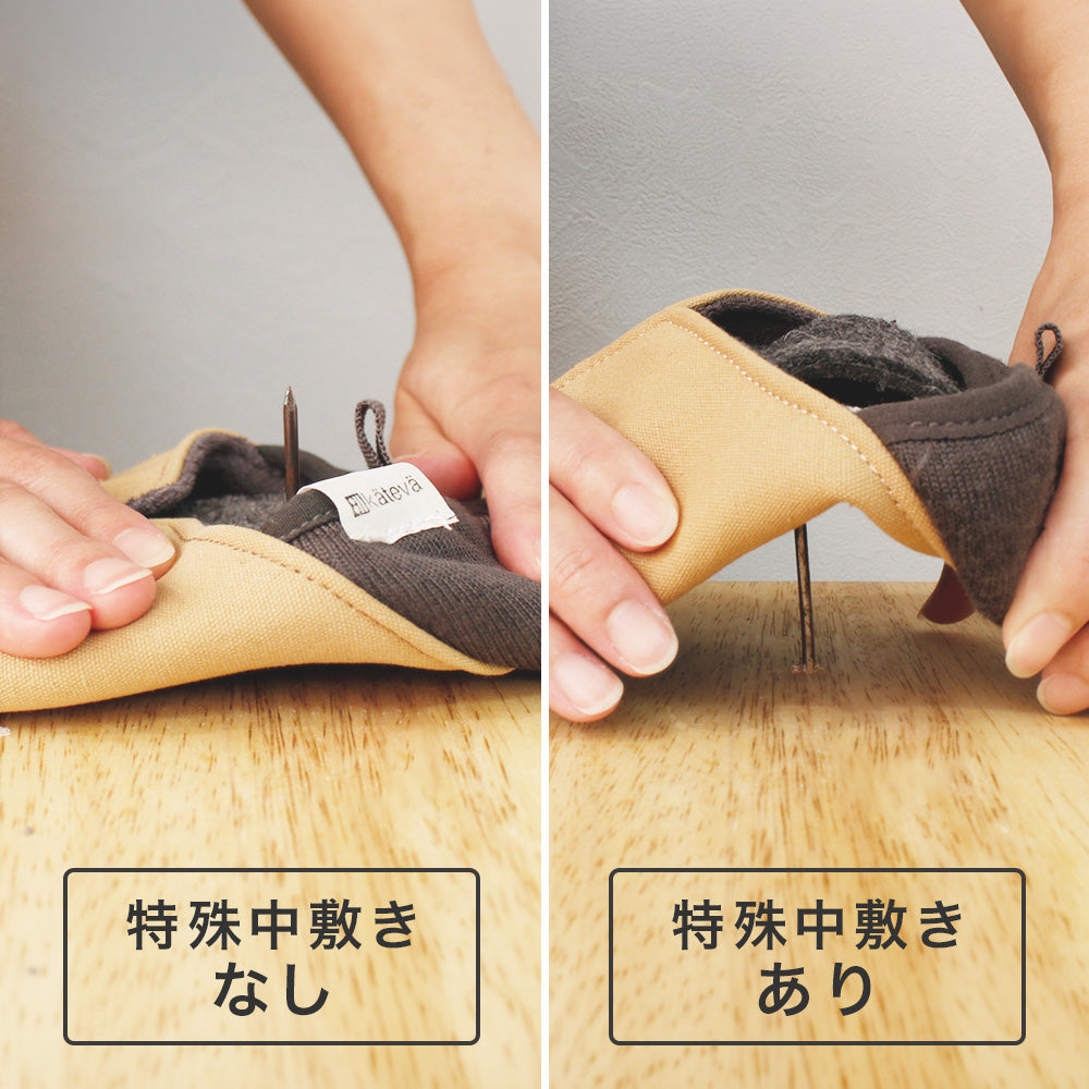 カテバガード　キャンバスモック防災スリッポン　踏み抜き防止シート使用