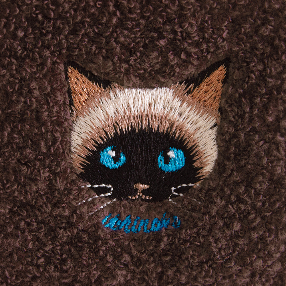 Uchinoko mate にゃんこシリーズ　オーガニックコットン刺繍ハンカチ