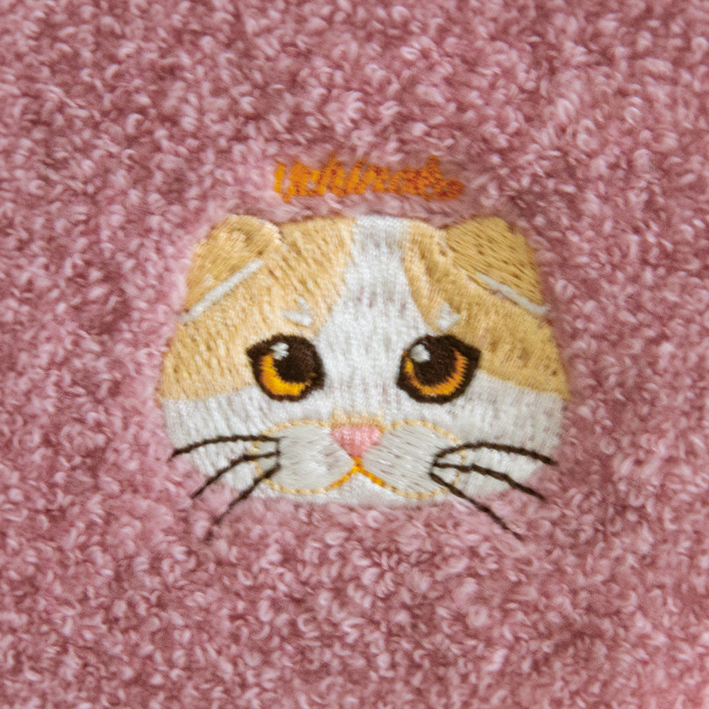 Uchinoko mate にゃんこシリーズ　オーガニックコットン刺繍ハンカチ