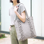 チェックフリルＡ4トートバッグ