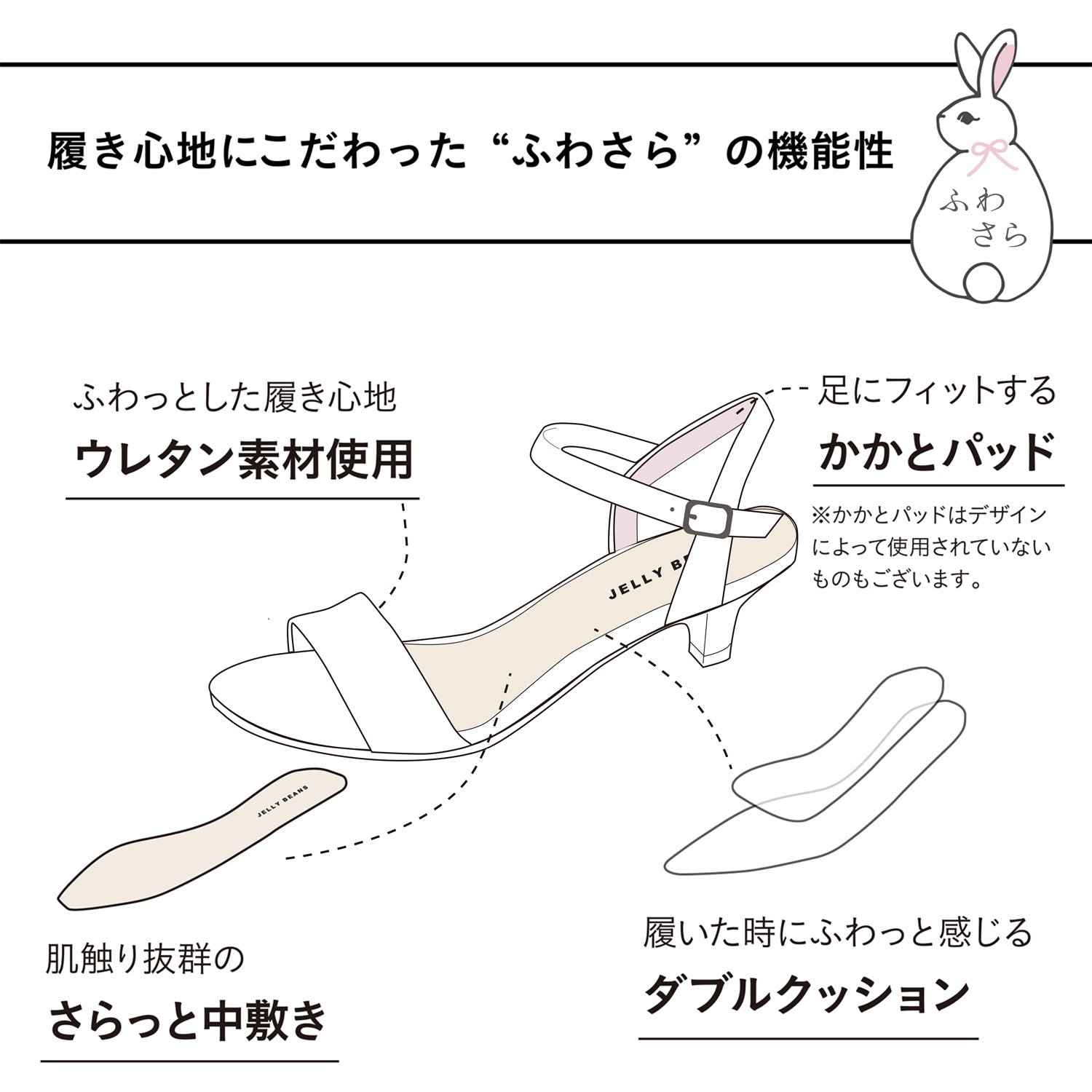 【ふわさら】クロスストラップモールドソールサンダル