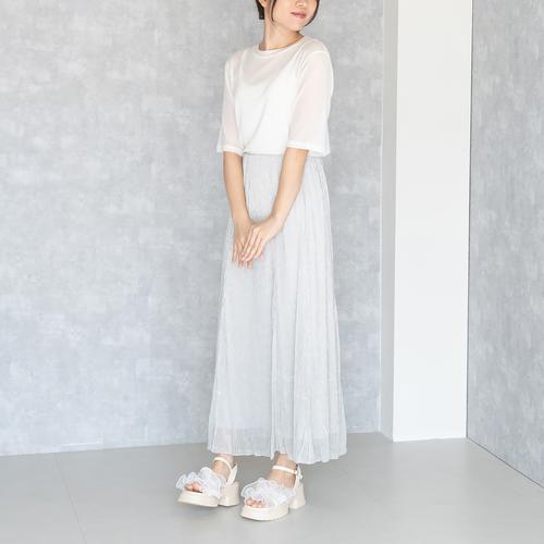 【JB selection】ボリュームフリルクロスストラップ厚底サンダル