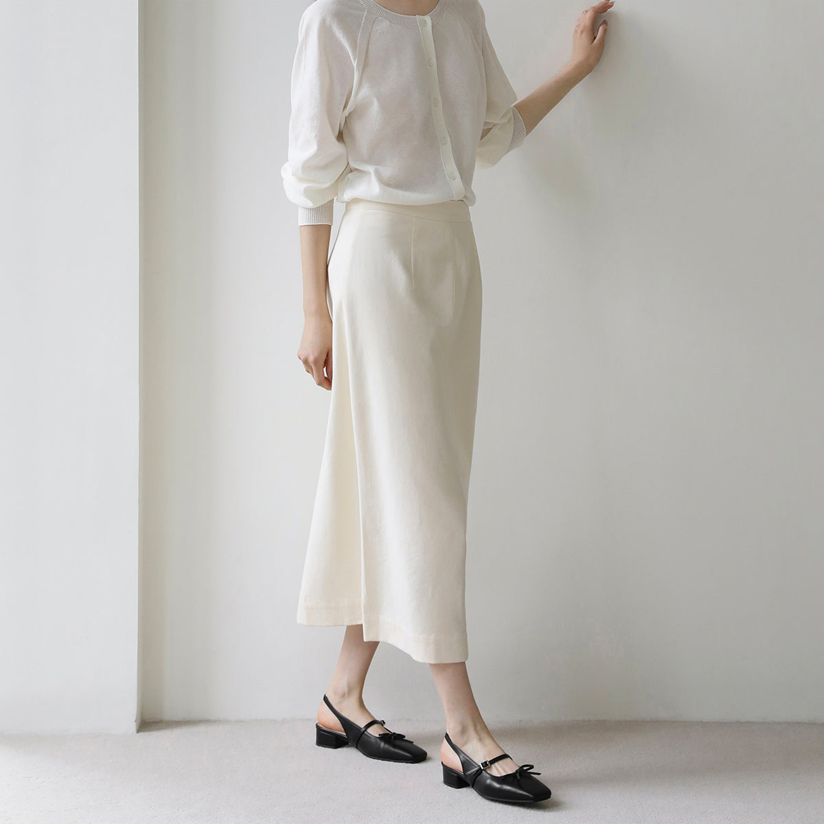 Lemar(レマー)リボンスリングバックフラットパンプス