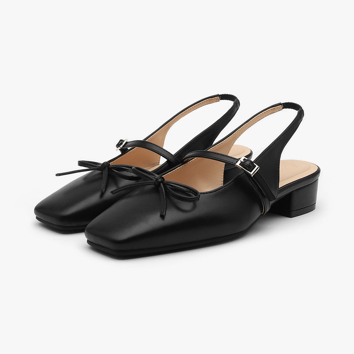 Lemar(レマー)リボンスリングバックフラットパンプス