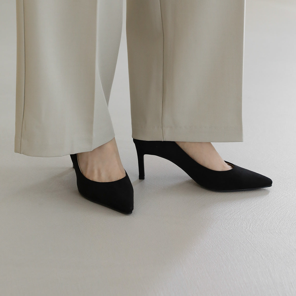 Cameli(カメリ)スエードヒールパンプス (7cm)