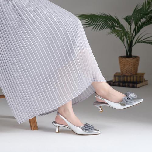オーガンジーリボン2WAYバックバンドパンプス