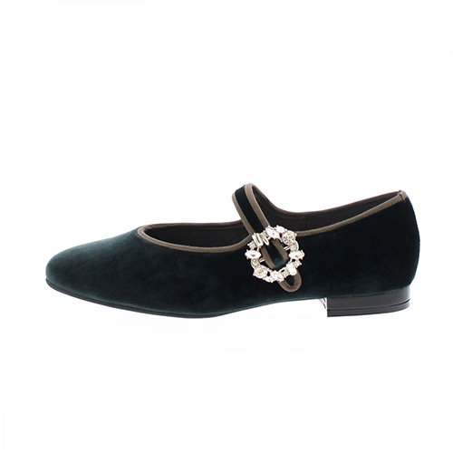 【11/9までカートinで10%OFF】【あったか仕様】ビジューバックルパンプス