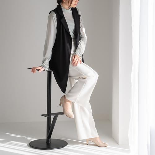 ラウンドトゥプレーン<ふわさら>痛くないパンプス【新色】