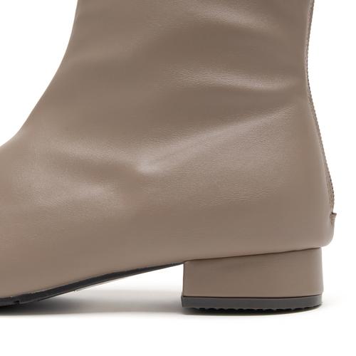 バックファスナーストレッチショートブーツ