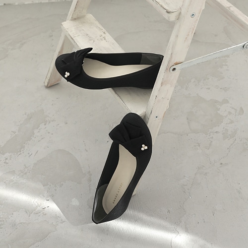 2WAYターバンリボンモールドソールパンプス<ふわさら>/125-60310