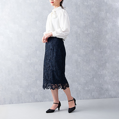 グリッターレースセパレートパンプス /204-43019