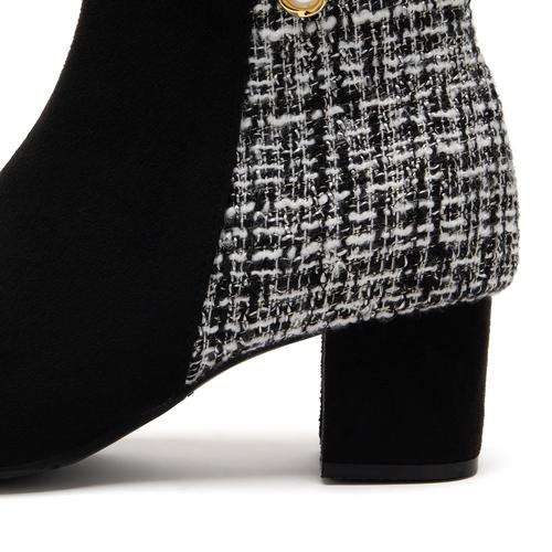 ダブルボタンコンビショートブーツ