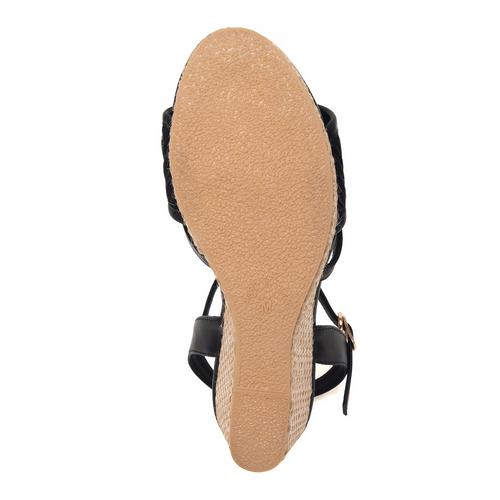 ビジューリボンウェッジサンダル