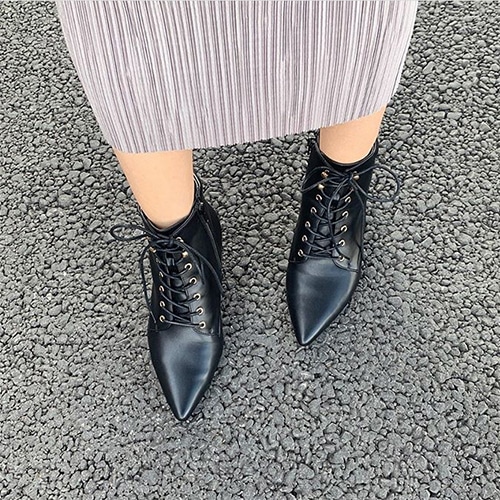 ジェリービーンズ公式通販 Jelly Beans Online Shop パンプス ブーツ サンダルの通販サイト Special Price ポインテッドレースアップブーツ Riche 115 ｍ チェック柄 ブーツ ジェリービーンズ公式通販 Jelly Beans Online Shop