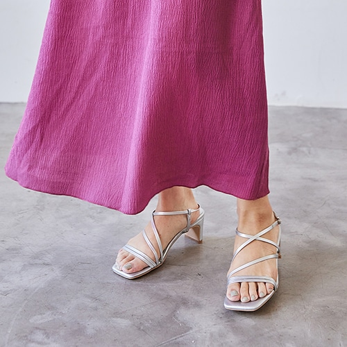 Sale ナローストラップヒールサンダル 215 ｌ ブラック サンダル ジェリービーンズ公式通販 Jelly Beans Online Shop