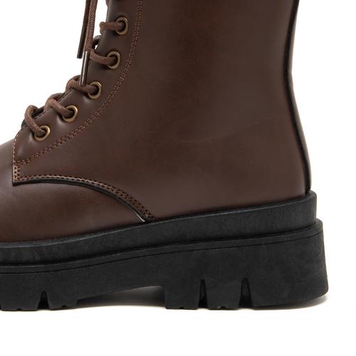 トラックソールレースアップショートブーツ