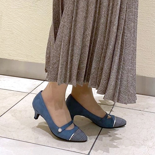 パールストラップパンプス ふわさら 135 23 0cm ブルースエード パンプス ジェリービーンズ公式通販 Jelly Beans Online Shop