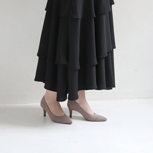 ポインテッドヒール<ふわさら>痛くないパンプス/113-47771