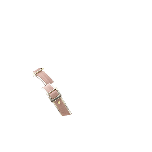 3.5㎝ポインテッドトゥセパレートパンプス<ふわさら>2EE×ベルト×ピンクスエード(つま先)×グリーンスエード(かかと)×ラベンダー(インソール)