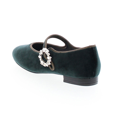 【11/9までカートinで10%OFF】【あったか仕様】ビジューバックルパンプス