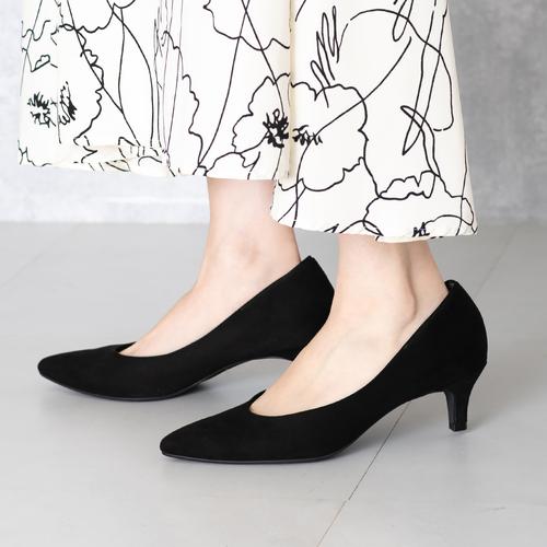 5cmポインテッド<ふわさら>痛くないパンプス<ふわふわ>【新色】