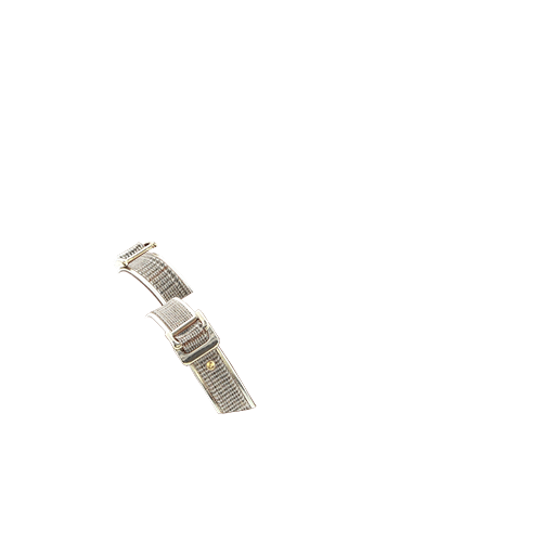 3.5㎝ポインテッドトゥセパレートパンプス<ふわさら>2EE×ベルト×チェック(つま先)×グレースエード(かかと)×アイボリー(インソール)