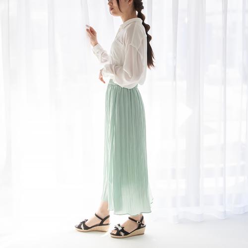 2WAYバイカラーリボンウェッジサンダル