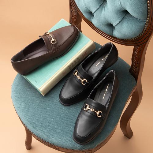 【あったか仕様】ビットローファーシューズ