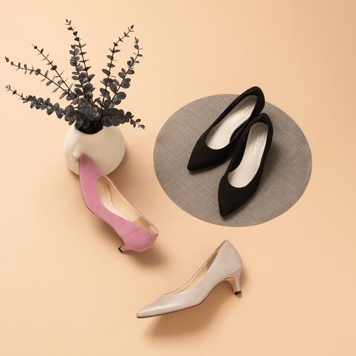 5cmポインテッド<ふわさら>痛くないパンプス<ふわふわ>【新色】