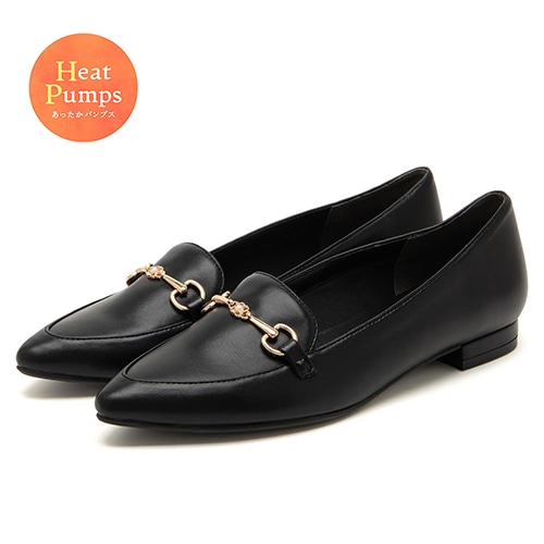 【あったか仕様】フラワービットローファーフラットパンプス