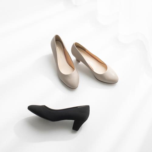 プレーン<ふわさら>痛くないパンプス【新色】