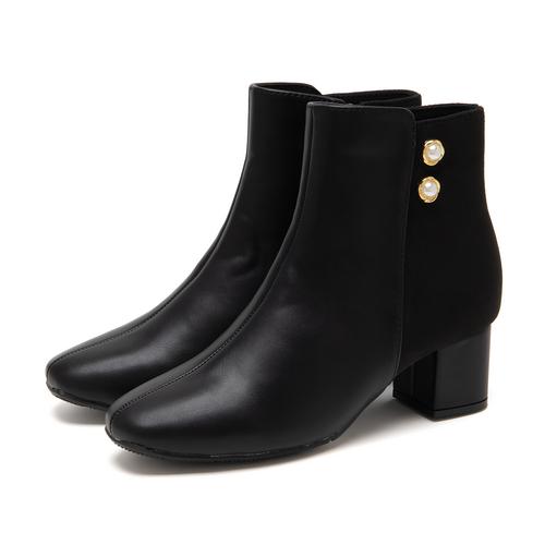 ダブルボタンコンビショートブーツ