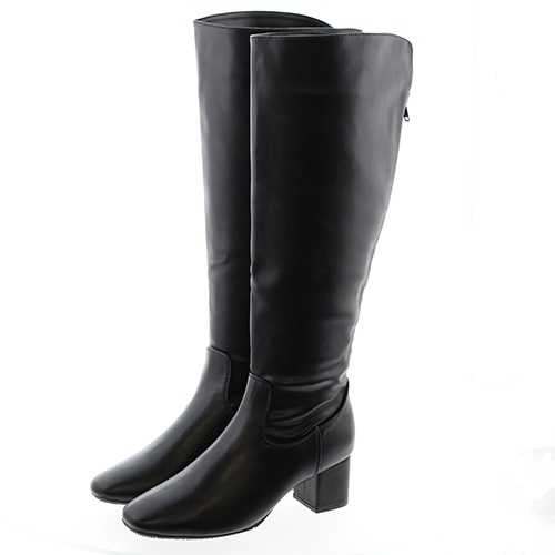 バックファスナーロングブーツ