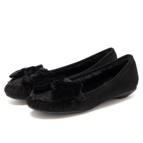 インナーファーベルベットリボンモカシン