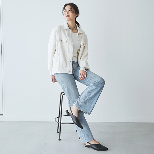 JB AKINO>ポインテッドブイカットミュール/113-81393(26.5cm スチール