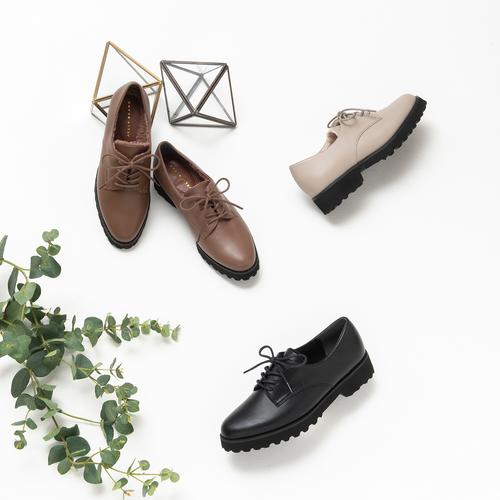 インナーファーレースアップマニッシュシューズ