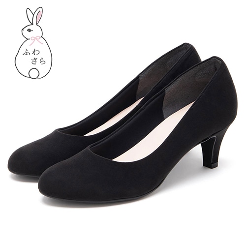 ラウンドトゥプレーン<ふわさら>痛くないパンプス【新色】
