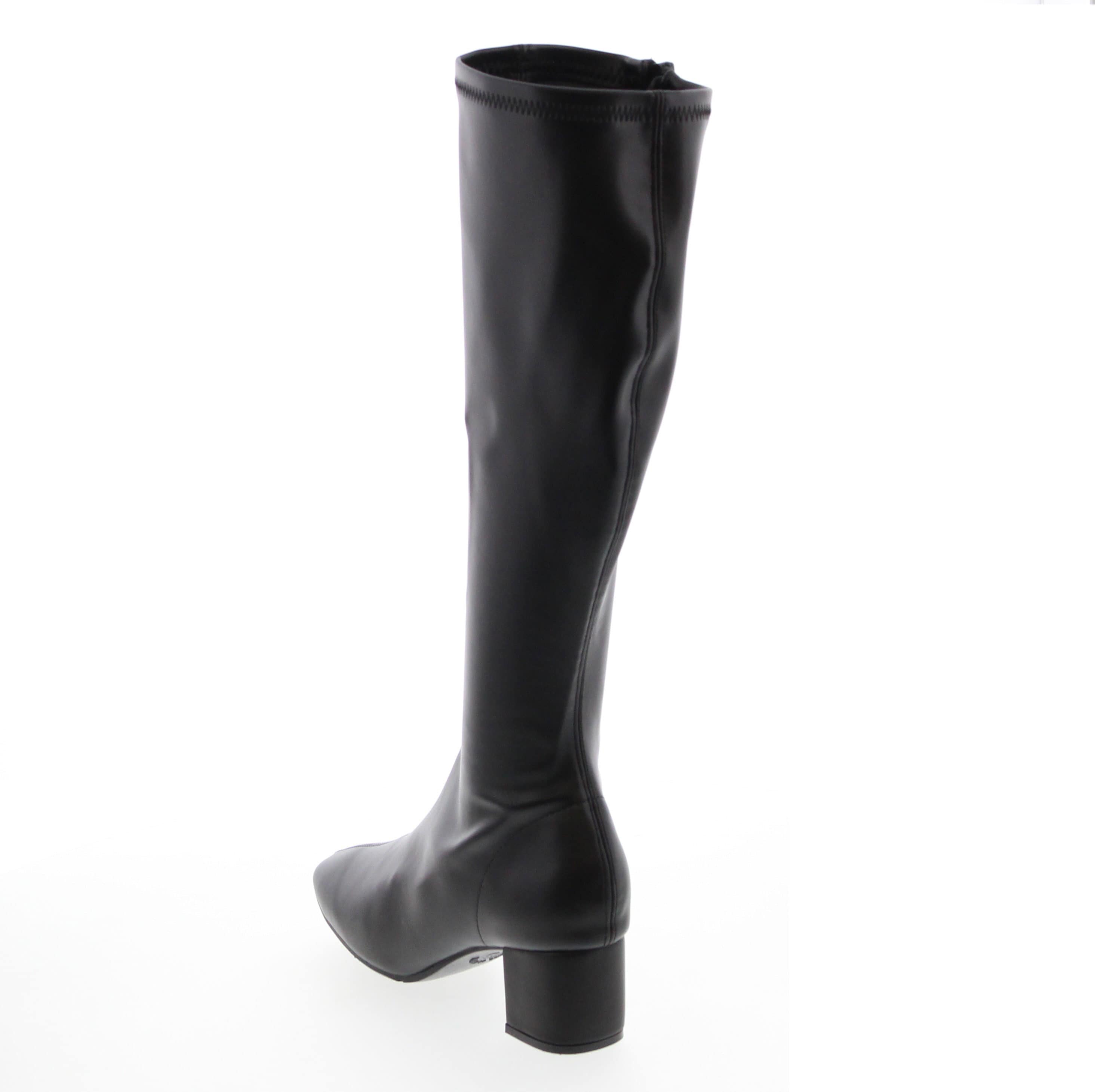 スクエアトゥロングストレッチブーツ