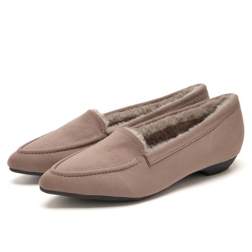 インナーファーポインテッドモールドソールモカシン