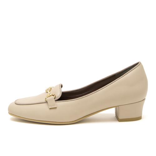 <ふわさら>サークルビジュービットローファーパンプス