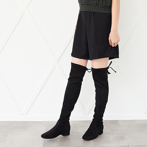 Web限定 フラットニーハイブーツ 210 323 ｍ ブラック ブーツ ジェリービーンズ公式通販 Jelly Beans Online Shop