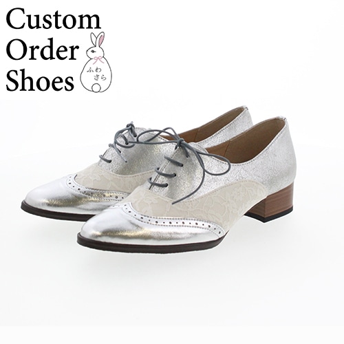【3-4月限定】●受注生産●マテリアルコンビレースアップマニッシュシューズ