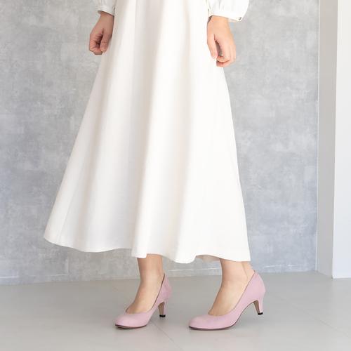 ラウンドトゥプレーン<ふわさら>痛くないパンプス【新色】