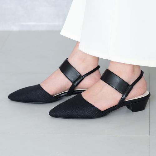 ストレッチバックベルトパンプス